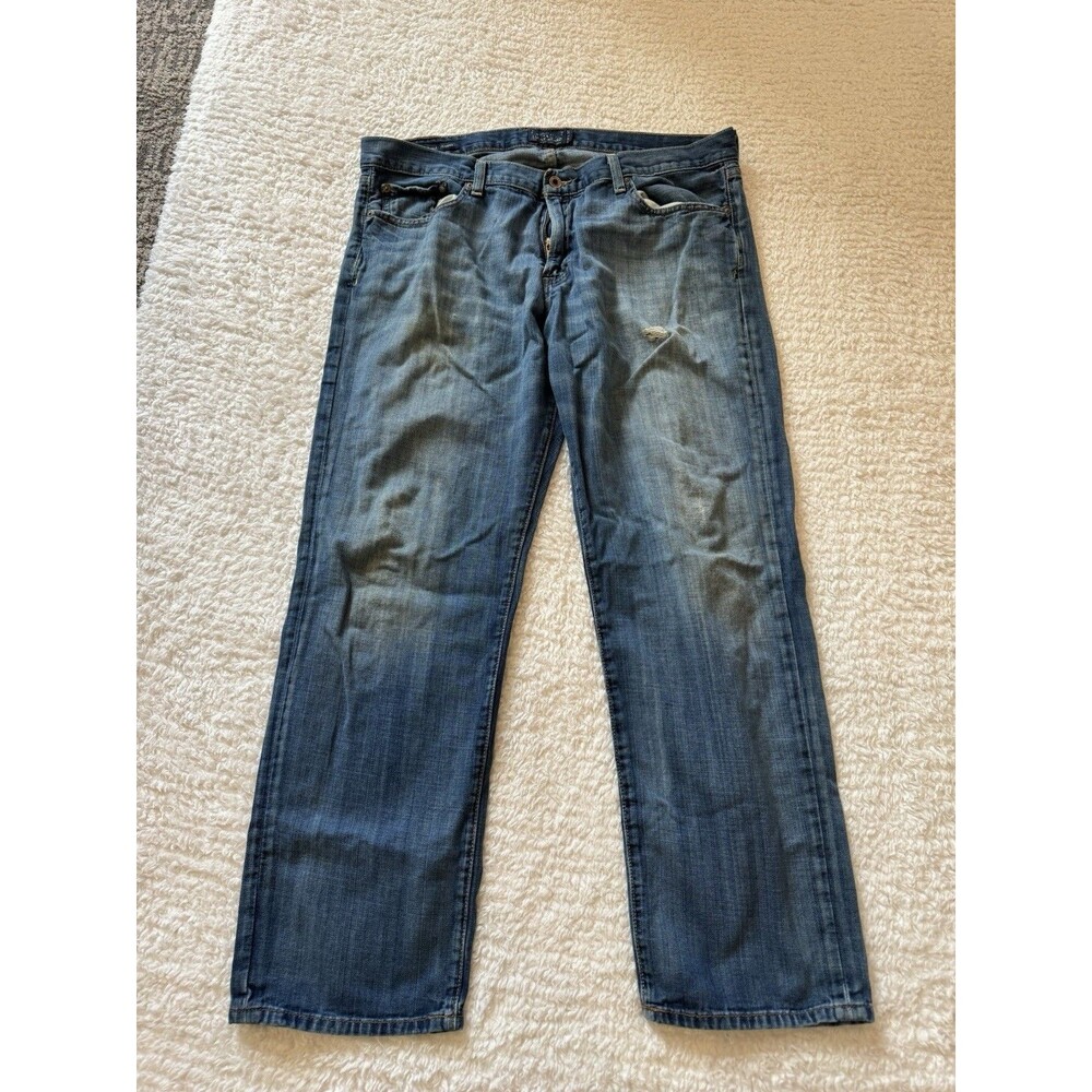 Vintage LUCKY BRAND 221 Original Straight Men’s Jean Denim 38x30 Made In LA Blue